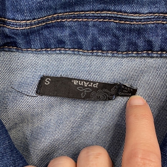 Prana Dree Organic Cotton Denim Jacket Size Small - Picture 7 of 7